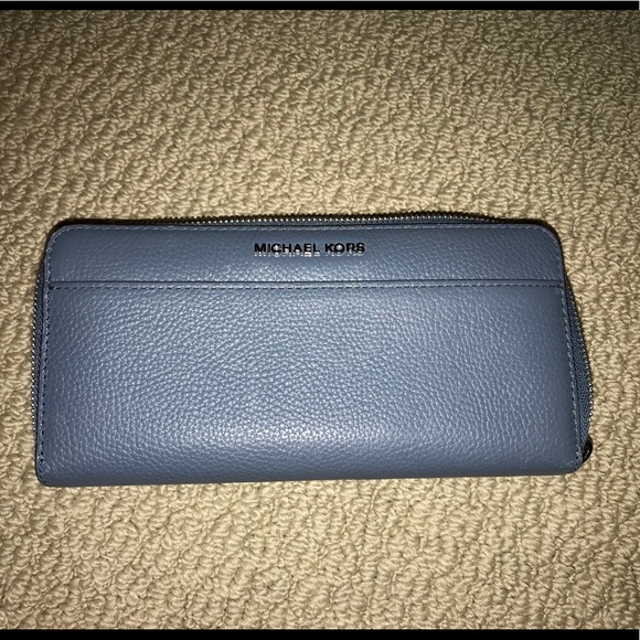 michael kors denim blue wallet